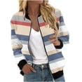thumbnail image 2 of Ftwytp Zip Up Jacket Women Gym Fleece Sweatshirt Oversized Sports Workout Runing Baseball Coat Long Sleeve Color Blocked Casual Loose Sweater, 2 of 5