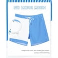 thumbnail image 5 of SURF CUZ Mens Swim Trunks with Compression Liner Mens Swimming Trunks 5 Inch Bathing Suit with Zipper Pockets Quick Dry Swim Shorts 01 Blue White Stripe X-Large, 5 of 9