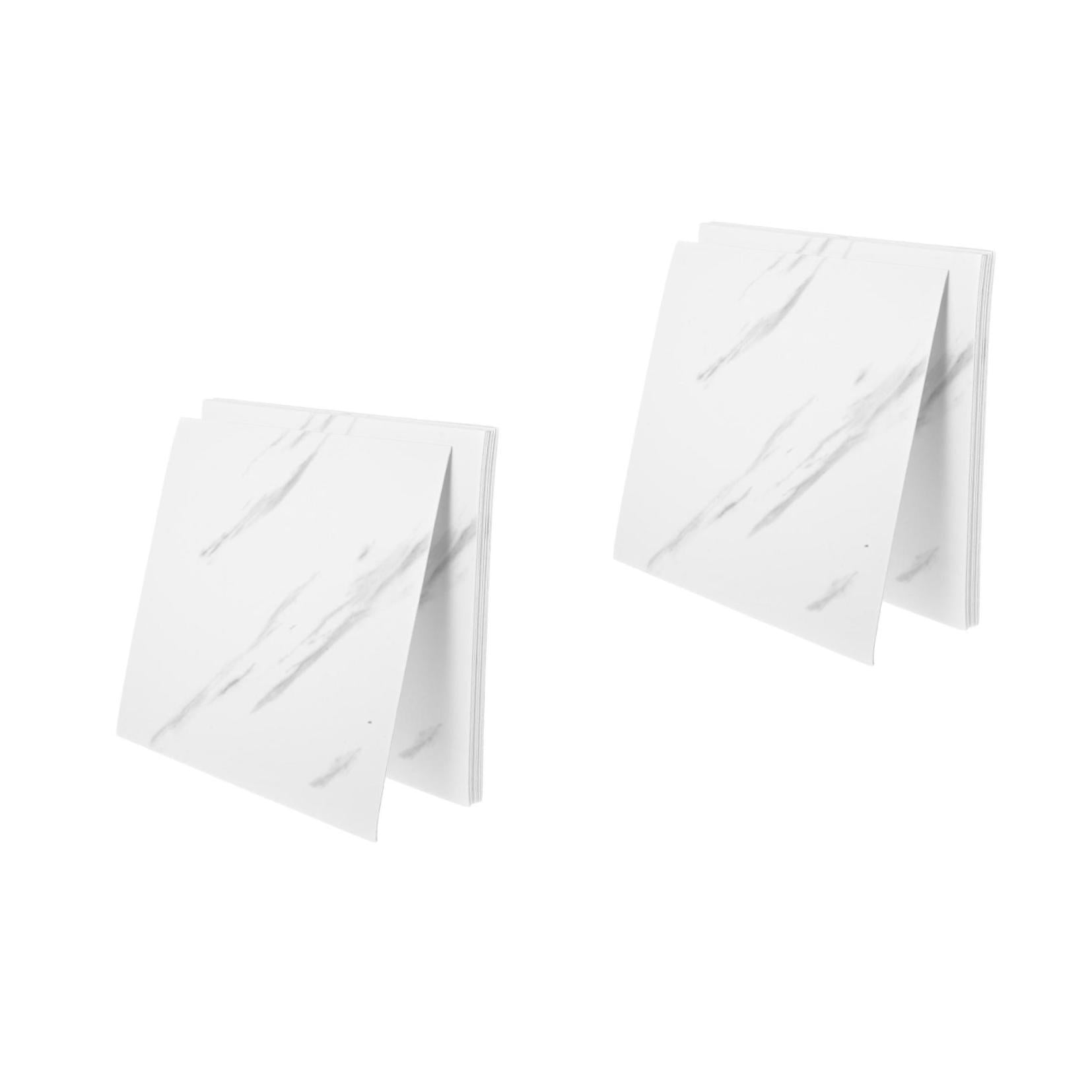 Masteelf 20 pcs  Peel and Stick Marble Tiles for Bathroom and Kitchen Self-Adhesive Wall Covering Easy Installation Backsplash Waterproof and Durable for Living Room Bedroom and More White