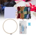 thumbnail image 4 of Kit De Bordado, Herramienta De Punto De Cruz, 50 Colores, Madejas De Hilo, Juego De Agujas De Bordado, Aguja De Fieltro, Perforadora DIY Con 1 Ciclo De Bambú, 4 of 8