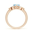 thumbnail image 2 of ANGARA Natural Solitaire Aquamarine Heart Ring with Diamond Accents in 14K Rose Gold for Women (Size-6mm) | March Birthstone, Birthday, Anniversary, Jewelry Gift for Women | Natural Aquamarine Ring, 2 of 8