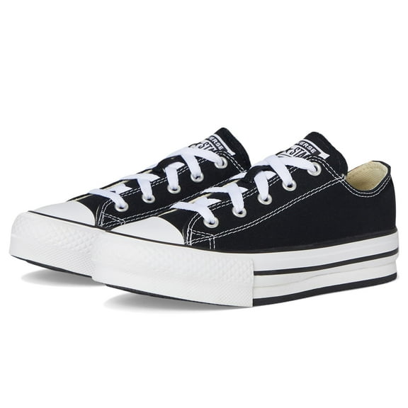 Converse Boy's Chuck Taylor All Star Eva Lift Platform Little Kid, Black/White/Black 2, 12