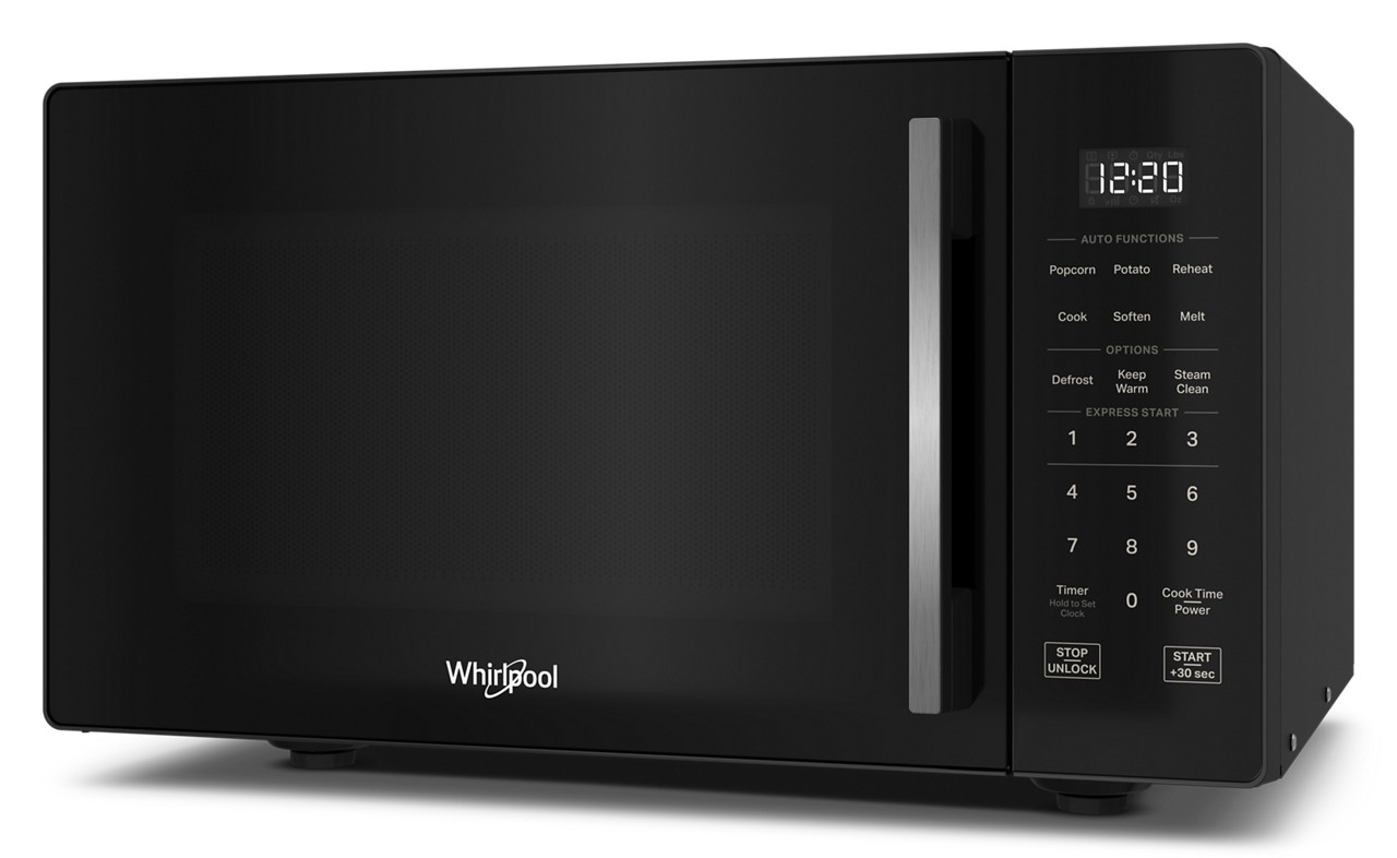 Whirlpool 0.9 cu. ft. Black Countertop Microwave With Steam Clean - 900 watt,