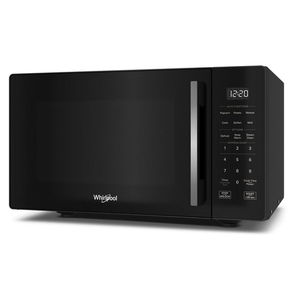 Whirlpool 0.9 cu. ft. Black Countertop Microwave With Steam Clean - 900 watt,