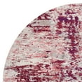 thumbnail image 3 of SAFAVIEH Madison Flowers Vintage Abstract Area Rug, Beige/Wine, 6'7" x 6'7" Round, 3 of 9