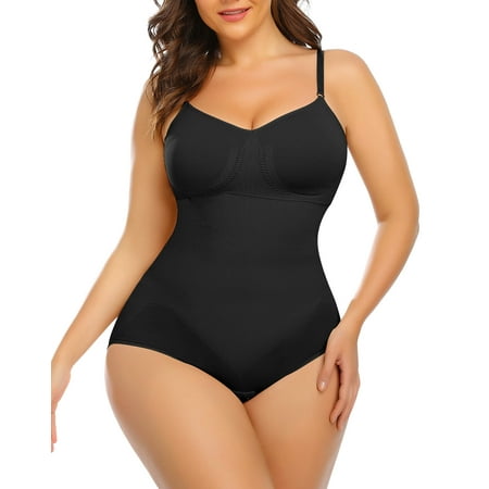 

MANIFIQUE Bodysuit for Women Tummy Control Shapewear Seamless Sculpting Thong Body Shaper