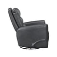 thumbnail image 5 of OakvillePark Crestshire Faux Leather Swivel Glider Reclining Chair, Gray, 5 of 15