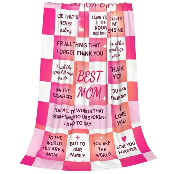 Mom Throw Blanket, To My Mom Gift from Daughter Son, Birthday Christmas Mother’s Day Anniversary Present, Cozy Blanket for Women 50x40