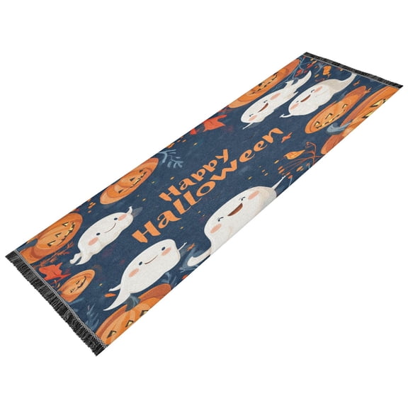 Runner Rug Classical Ghosts and Pumpkins Pattern Style Pattern 72x23.5 indoor Washable Runner Rug