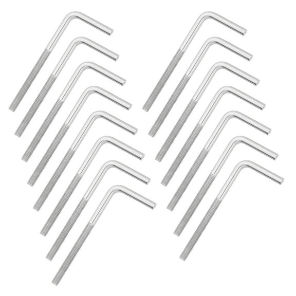 Uxcell M5x70mm 7/L-Shaped Right Angle Bolt Screw, 304 Stainless Steel L Shape Foundation Bolt Long Square Bend Screw, 15 Pcs
