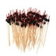 thumbnail image 1 of Food Picks Cocktail Fruit Appetizer Drink Picks Sticks Disposable Wood Toothpicks Party Supplies (About 100pcs, Black Flat Beads), 1 of 2