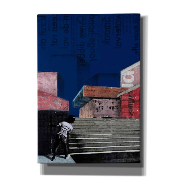Epic Graffiti 'THE BLUE BUILDINGS' by DB Waterman, 18"x26"