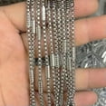 thumbnail image 3 of 1.5/2/2.5/3mm Woman Man Stainless Steel Barrel Square rolo Box Chain Necklace, 3 of 5