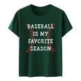 thumbnail image 4 of Tittly T Shirts for Women Graphic Tees Baseball Is My Favorite Season Women's Letter Baseball Print Shirt Short Sleeve Round Neck T Shirt Soft Casual Summer Clothing Tshirts Shirts Green L, 4 of 4