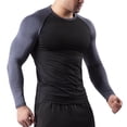 thumbnail image 2 of Men Summer Tops Men Shirt Small Mens Work Out Shirts Pack Workout Shirt V Neck Tee Shirts Spandex Long Sleeve Athletic Tops Long Sleeve Synthetic Tee Athletic Top Slipper D XL, 2 of 5