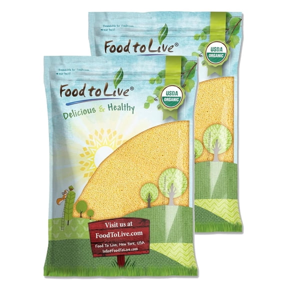 Organic Millet Seeds, 25 Pounds — Non-GMO, Kosher, Raw, Vegan — by Food to Live