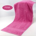 thumbnail image 3 of Household Cotton Bath Towels Soft Absorbent Towel Solid Color High-quality Hand Towels for Guest 1 PC Hot Pink 13x29 Inches, 3 of 3