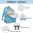 thumbnail image 4 of Great White Shark Nautical Students Backpack With Underwater Marine Life Ocean Tropical Sea Abstract Funny Pattern, 4 of 6