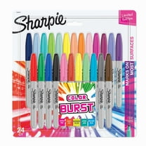 Sharpie Color Burst Permanent Markers, Fine Point, Assorted Colors, 24 Count