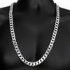 White Gold Chain - Solid Cuban Link