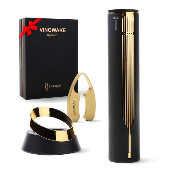 TSV Electric Wine Bottle Opener with Charging Base & Built-in Foil Cutter, Rechargeable Intelligent Touch-Activated Automatic Corkscrew, Luxury Gifts for Women Men