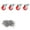 Free-4pcs-24screws, variant on 2 4 Quiet Small Casters, Universal Wheels, 1.97 "rotating Casters, Red Fixed Wheels, Single Wheel Rubber Baseball Heavy Duty ,Reliable