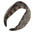 thumbnail image 4 of Unique Bargains 1 Pc Fashion Pattern Wide Headbands for Women Brown, 4 of 6