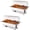 Full Pan 2 Pack Silver, variant on 2 Pack 9QT Electric Chafing Dish Buffet Warmers, Stainless Steel Chafers with 3 One-Third-Size Pans Each, 400W Heating and Clear Roll-Top PC Lids