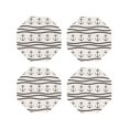 thumbnail image 2 of Kll Octagon Drink Coasters Set Of 4,Pu Leather Absorbent Coasters Set Decorative Coffee Cup Coasters Housewarming Gift For Home Decor-Anchors And Ropes, 2 of 9
