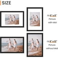 thumbnail image 5 of OASIS 8x12 Picture Frame Set of 5, Display Pictures 6x8 with Mat or 8 x 12 Without, Wall Gallery Photo Frames, Black, 5 of 14