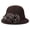 Coffee, variant on Yokua Wool Dome Hat Women Flower Bowler Hat Formal Dress Hat 20s Flapper Headwear