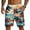 Light Blue_006, variant on Domuza Hawaiian Beach Shorts for Men Lightweight Elastic Waist Drawstring Shorts Summer Vacation Casual Shorts with Pocket Blue M