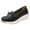 Black, variant on Mostsola Womens Wedge Loafers Slip on Comfortable Platform Penny Loafers Casual Walking Shoes