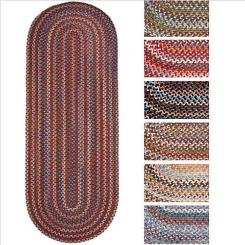 Rhody Rug Augusta Braided Wool Oval Runner (2' x 6')
