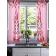 thumbnail image 2 of Valentine's Day Sheer Curtains 39 Inch Length 2 Panels Set for Living Room/Bedroom, Ombre Pink Gnomes Love Roses Romantic Kitchen Curtains Grommet Semi-Sheer Curtains Window Treatments 27.5"x39"x2, 2 of 7