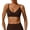 Brown, variant on Aivtalk Sports Bras for Women Wireless Seamless Bralettes Workout Crop Adjustable Spaghetti Strap V Neck Padded Yoga Top Camisole Brown XL