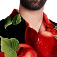 thumbnail image 5 of Fruit Men's Button Down Hawaiian Poplin Shirt Summer Beach Printed Casual Short Sleeve Unisex Shirts, 5 of 6