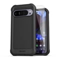 thumbnail image 7 of Falcon Shield for Google Pixel 10 Pro XL Phone Case - Dual Layer Heavy Duty Cover with Tempered Glass Screen Protector (Black), 7 of 7