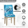 thumbnail image 5 of COEQINE Dining Room Chair Slipcovers Set of 1, Stretchable Universal Fit Chair Protector Polyester Spandex Machine Washable Covers for Dining Room, Hotel, Ceremony, Sea Turtle Flower Blue, 5 of 7