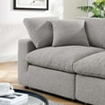thumbnail image 4 of Modular Loveseat Sofa Couch, Light Grey Gray, Fabric, Living Kitchen Cafe Bistro Hospitality Restaurant, Modern Contemporary HB34755, 4 of 5
