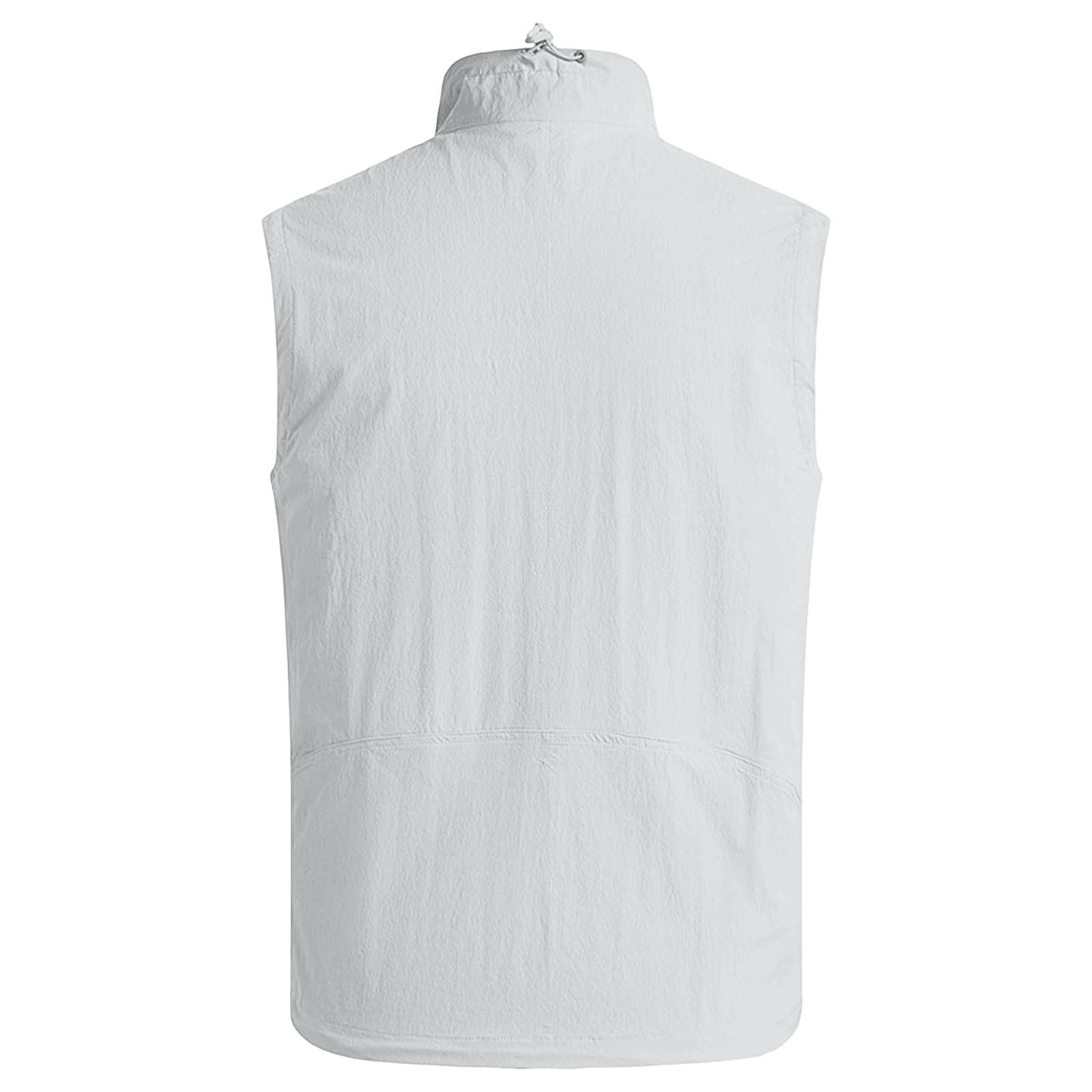 FRSASU Men's Outerwear Windproof Lightweight Softshell Vests Sports Sleeveless Jacket for Golf Hiking Fishing Running Gray