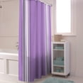 thumbnail image 6 of Shower Curtains Purple Stripes Bath Curtain French Stripe Farmhouse Style Waterproof Bathroom Shower Curtain Set with Hooks Decoration 72 x 72 Inches, 6 of 7