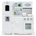 thumbnail image 1 of Juego de Cocina de Juguete de Madera Costway con Accesorios Teléfono Fregadero Horno Nevera Dispensador de Agua Luz y Sonido Blanco, 1 of 10
