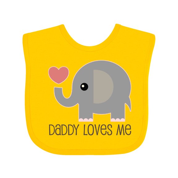 Inktastic Daddy Loves Me Boys or Girls Baby Bib