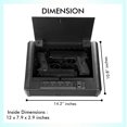 thumbnail image 2 of Gun Safe for Pistols, Biometric Pistol Safe Firearm Quick-Access Safe, with Fingerprint Lock or Key Pad, Smart Handgun Safe Gun Lock Box for Home, Office, 2 of 7
