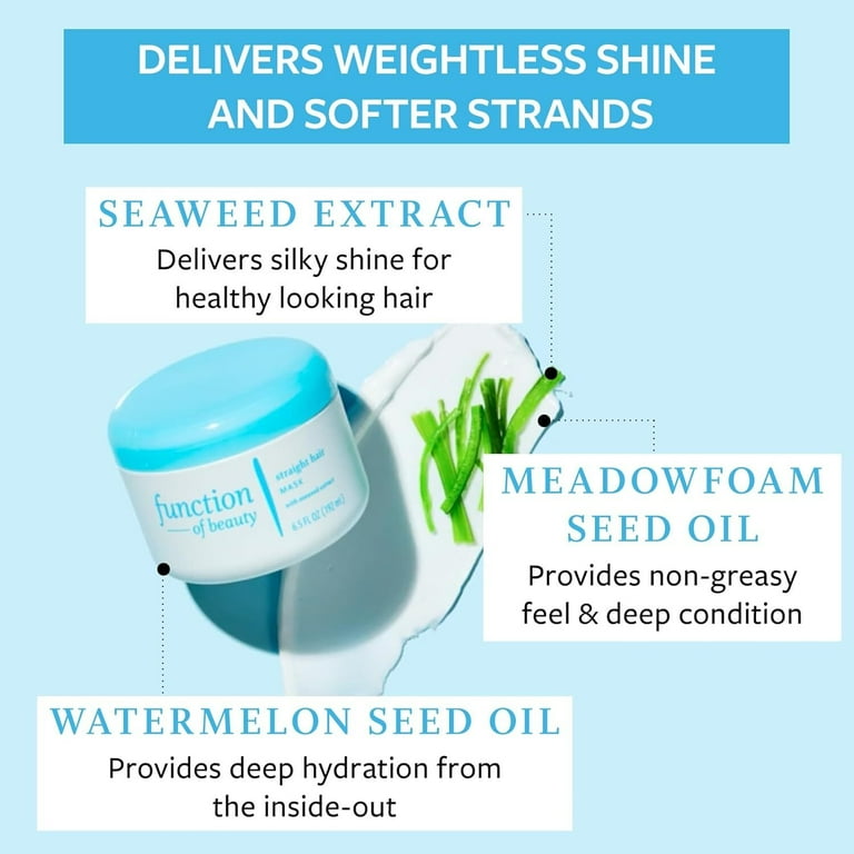 Function of Beauty Straight Hair Mask Base with Seaweed Extract, 6.5 fl oz