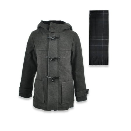 

Rothschild Boys 2-Piece Woolen Duffel Coat & Scarf Set - charcoal gray 3t (Toddler)