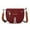 Wine, variant on Drew Vegan Leather Women's Color Block Shoulder Bag, Classy Crossbody Purse Handbag by Mia K - Black