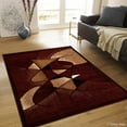 thumbnail image 2 of Allstar Rugs Allstar Distressed Modern Swirl Design Rug Chocolate 5' 2"x7' 1" 5' x 8', 2 of 5
