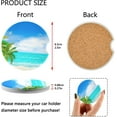 thumbnail image 5 of GZHJMY Summer Beach Car Coasters, 2 Pack Drinks Absorbent Ceramic Stone Car Coasters with Fingertip Grip Car Cup Holder Coasters, 5 of 6